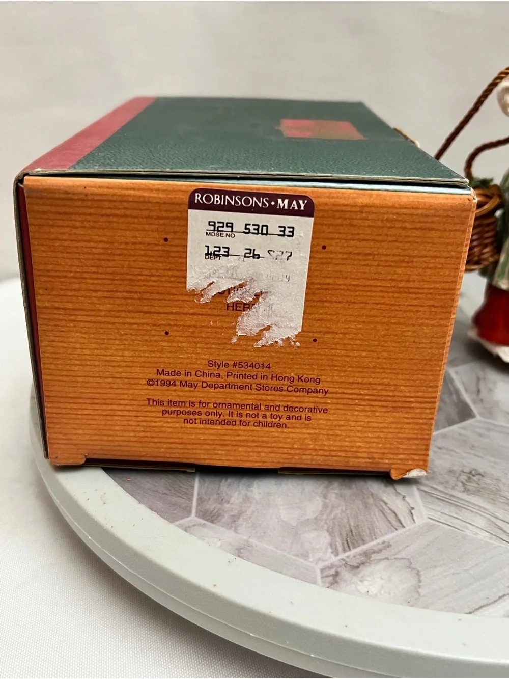 Classic Collectibles Mrs. Claus Christmas Figurine Ornament 1994 w/ Box